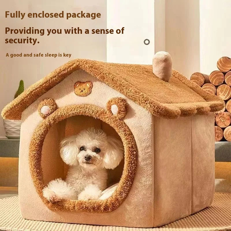 Washable All-Season Pet House Bed
