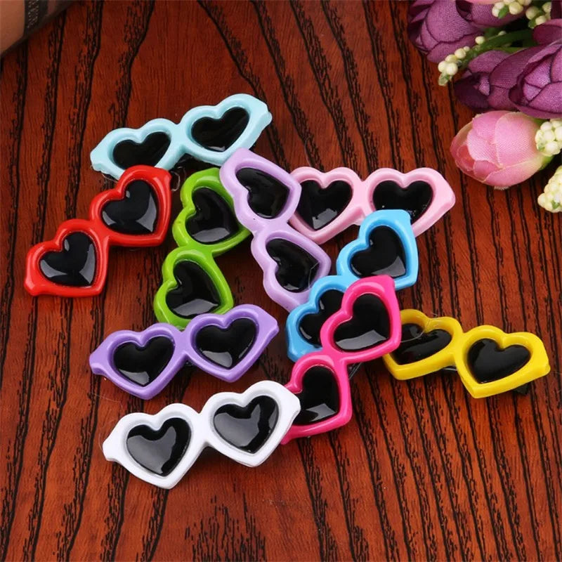 Heart Sunglasses Pet Hair Accessories