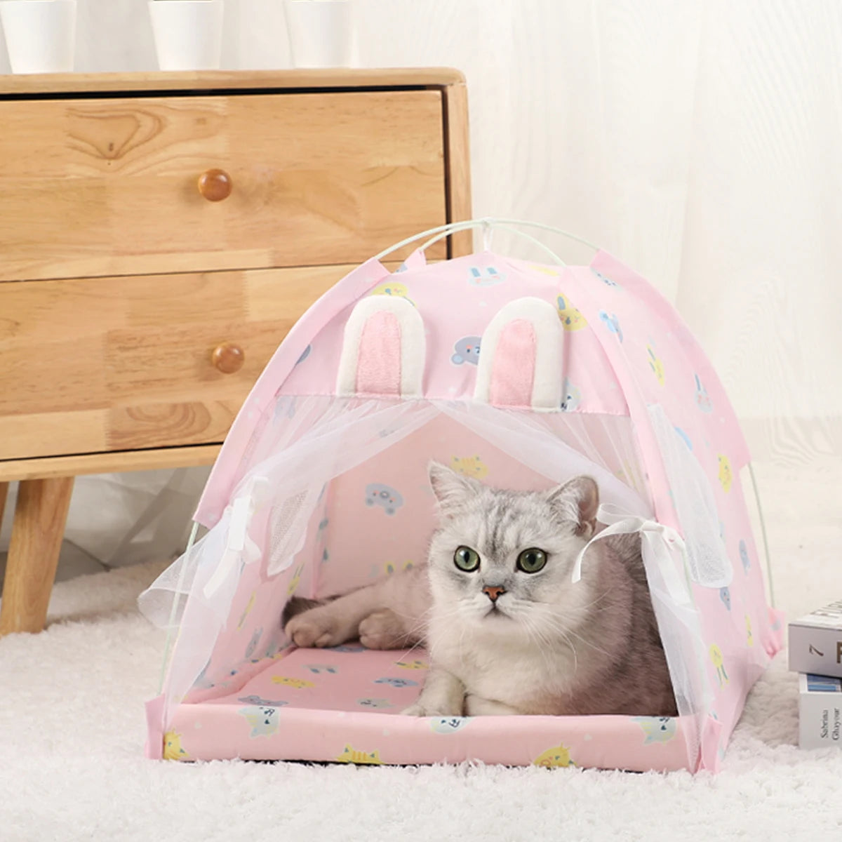 Warm Clamshell Cat Tent Bed