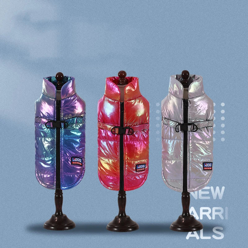 Rainbow Gradient Winter Pet Vest