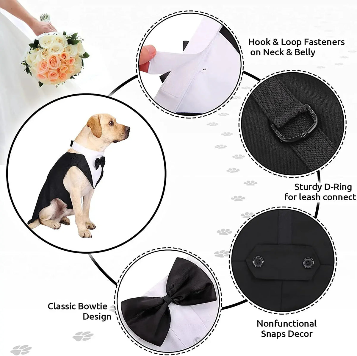 Formal Dog Tuxedo Outfit