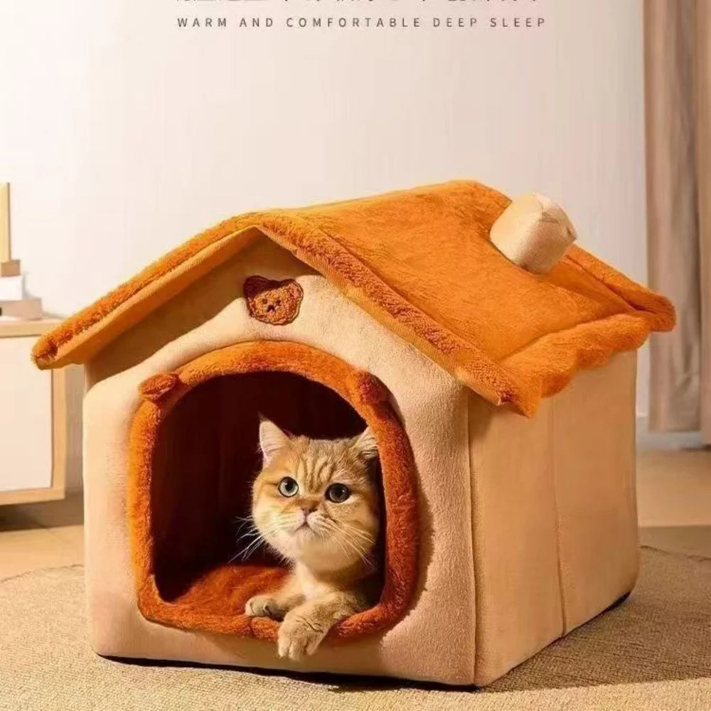 Washable All-Season Pet House Bed