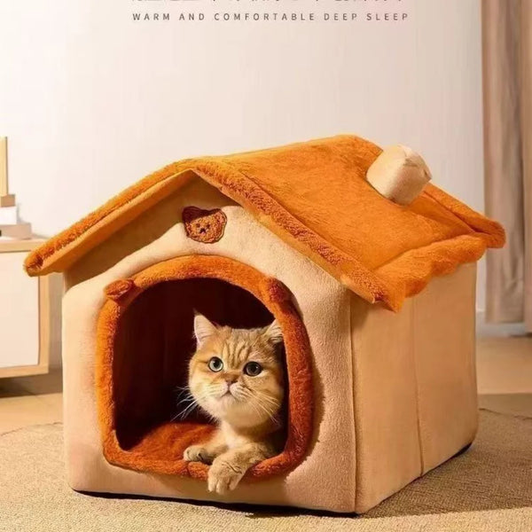 Washable All-Season Pet House Bed