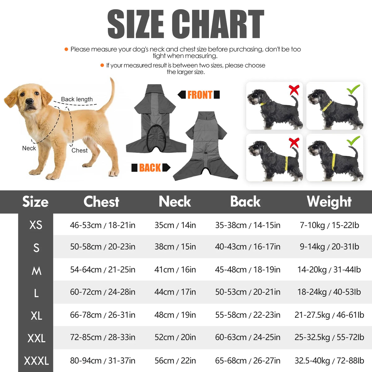 Windproof Fullbody Dog Snowsuit