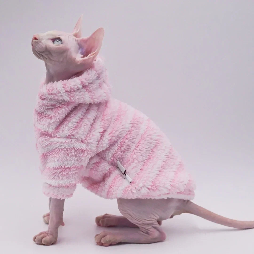 Double-Sided Fluffy Sphynx Cat Jacket