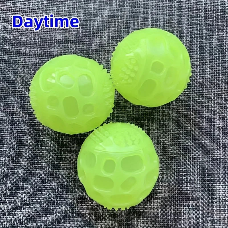 Glow Squeaky Dog Chew Ball