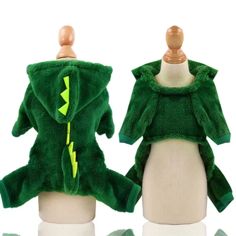 Dinosaur Fleece Pet Hoodie Costume